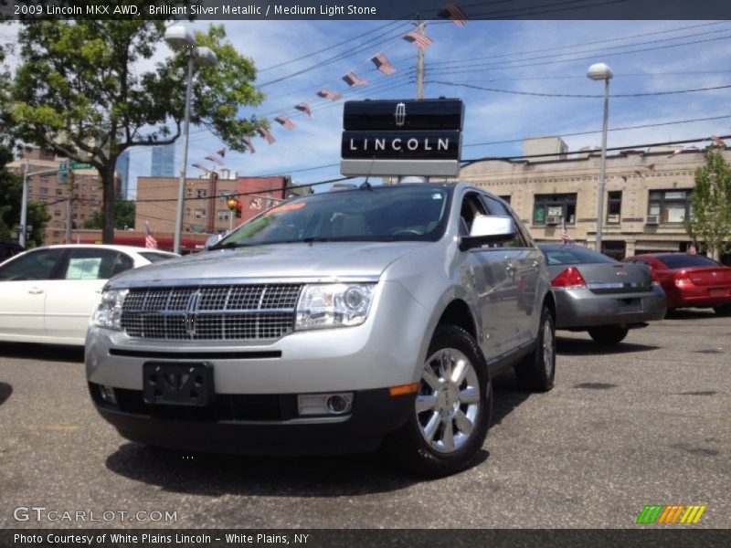 Brilliant Silver Metallic / Medium Light Stone 2009 Lincoln MKX AWD