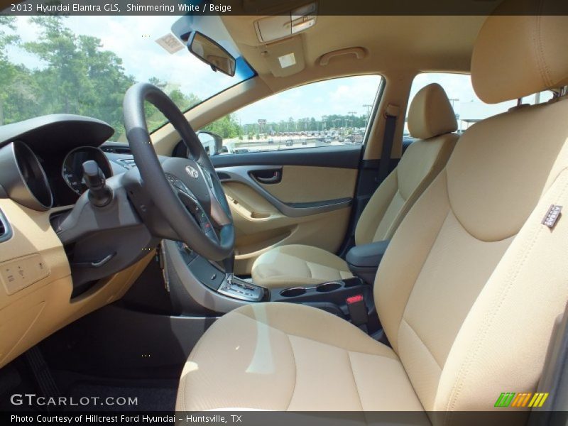 Shimmering White / Beige 2013 Hyundai Elantra GLS