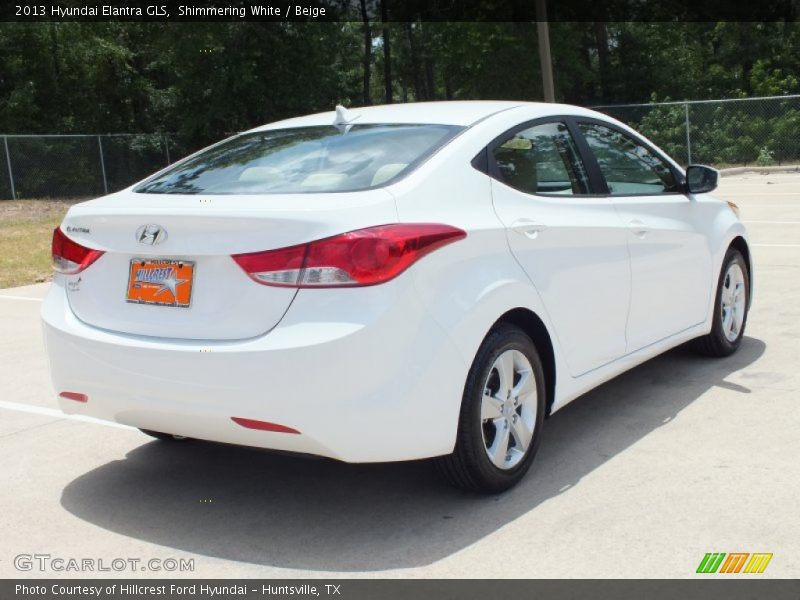 Shimmering White / Beige 2013 Hyundai Elantra GLS