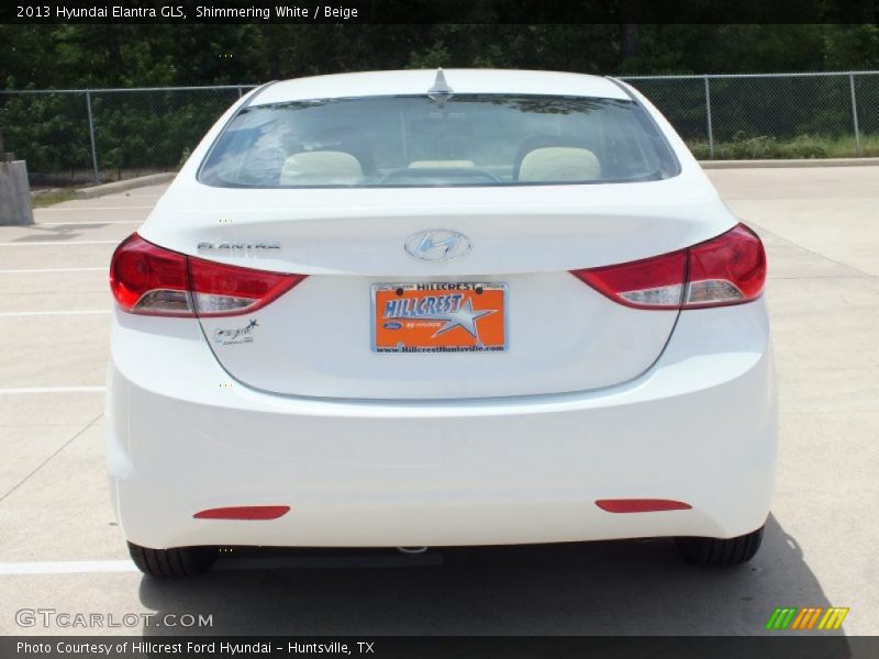 Shimmering White / Beige 2013 Hyundai Elantra GLS