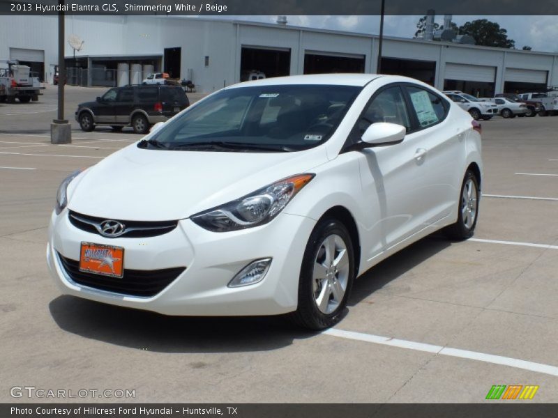 Shimmering White / Beige 2013 Hyundai Elantra GLS