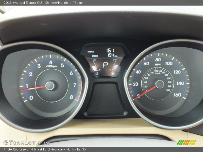 Shimmering White / Beige 2013 Hyundai Elantra GLS