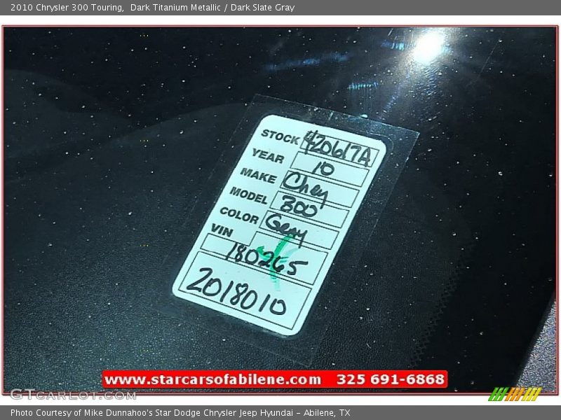 Dark Titanium Metallic / Dark Slate Gray 2010 Chrysler 300 Touring