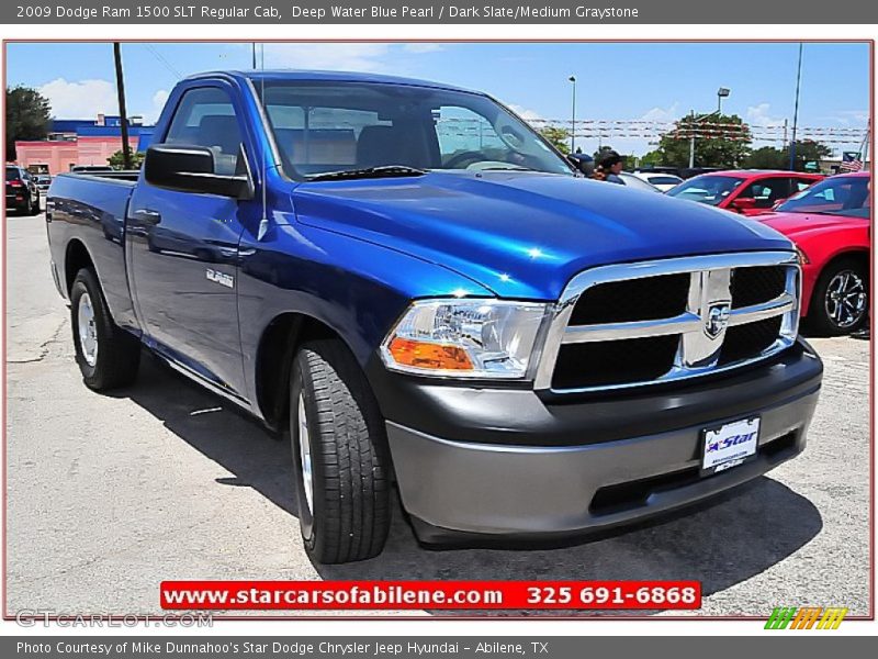 Deep Water Blue Pearl / Dark Slate/Medium Graystone 2009 Dodge Ram 1500 SLT Regular Cab