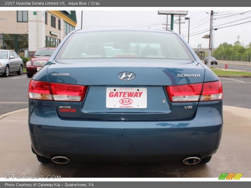 Aqua Blue / Gray 2007 Hyundai Sonata Limited V6