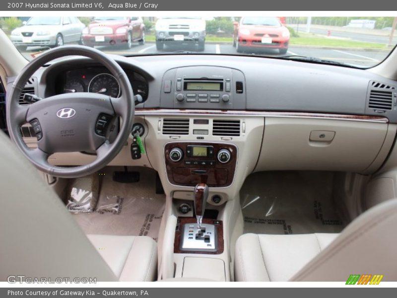 Aqua Blue / Gray 2007 Hyundai Sonata Limited V6