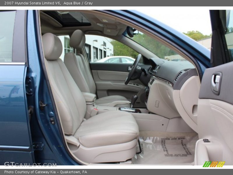Aqua Blue / Gray 2007 Hyundai Sonata Limited V6