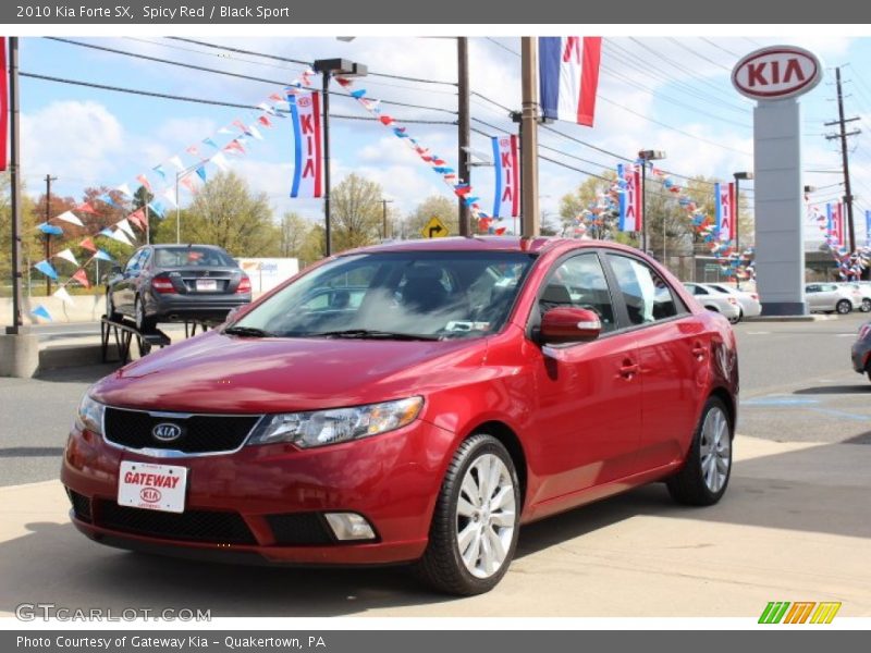 Spicy Red / Black Sport 2010 Kia Forte SX