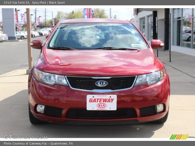 Spicy Red / Black Sport 2010 Kia Forte SX
