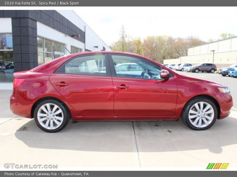 Spicy Red / Black Sport 2010 Kia Forte SX
