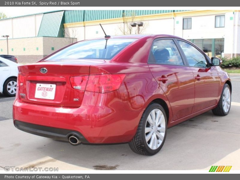 Spicy Red / Black Sport 2010 Kia Forte SX