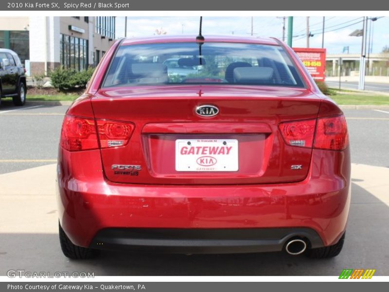 Spicy Red / Black Sport 2010 Kia Forte SX