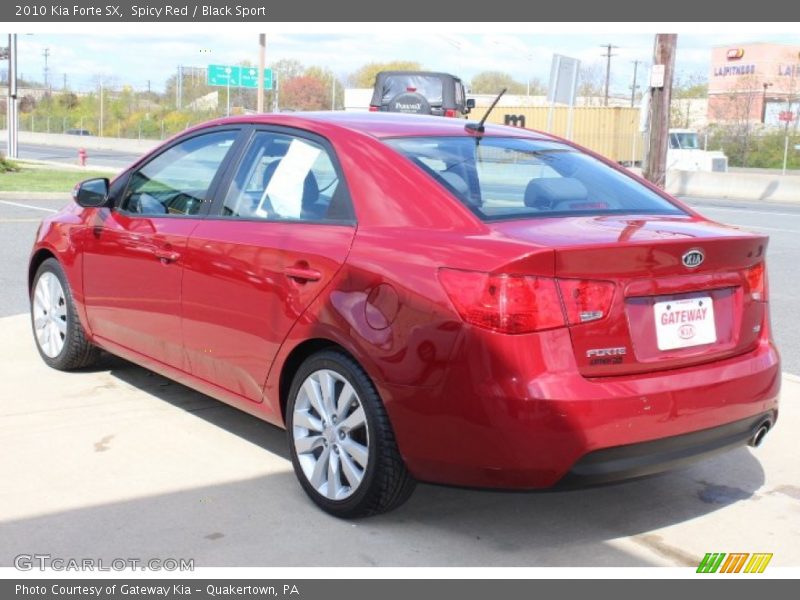 Spicy Red / Black Sport 2010 Kia Forte SX