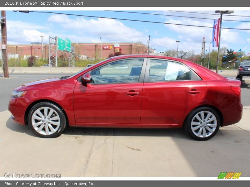 Spicy Red / Black Sport 2010 Kia Forte SX