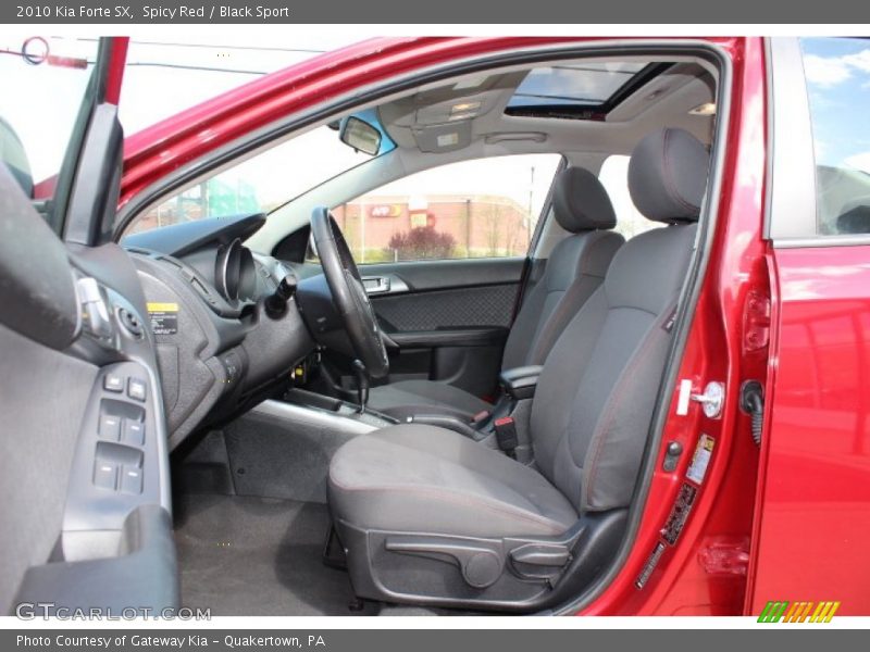 Spicy Red / Black Sport 2010 Kia Forte SX