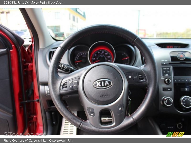 Spicy Red / Black Sport 2010 Kia Forte SX