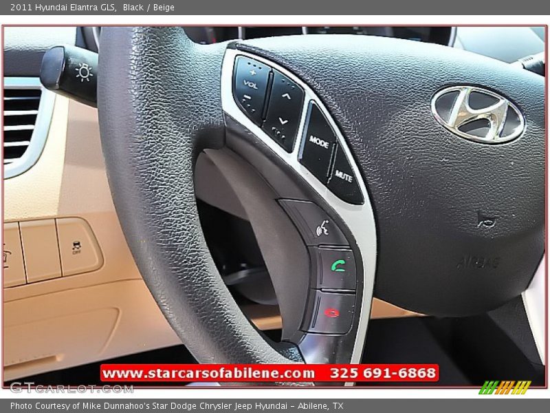 Black / Beige 2011 Hyundai Elantra GLS