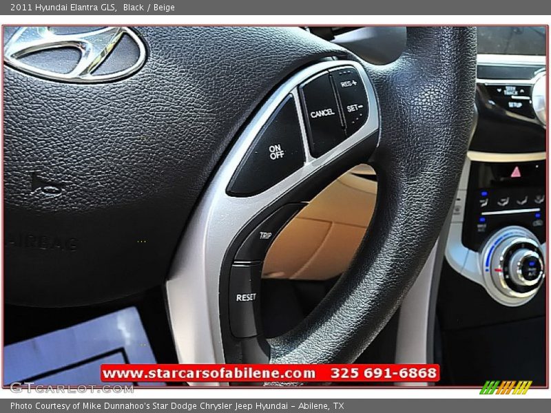 Black / Beige 2011 Hyundai Elantra GLS