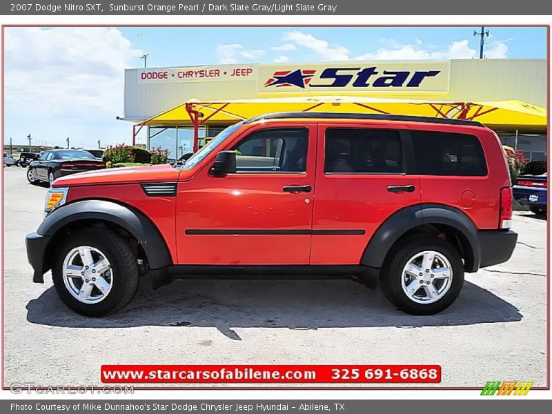 Sunburst Orange Pearl / Dark Slate Gray/Light Slate Gray 2007 Dodge Nitro SXT