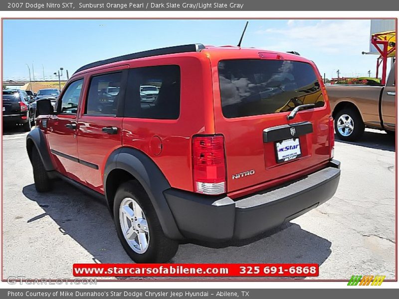 Sunburst Orange Pearl / Dark Slate Gray/Light Slate Gray 2007 Dodge Nitro SXT