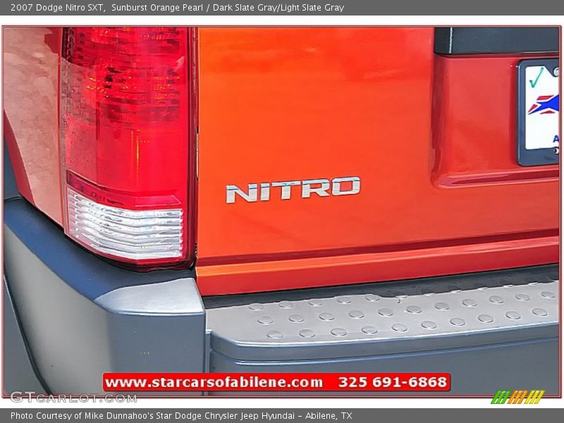 Sunburst Orange Pearl / Dark Slate Gray/Light Slate Gray 2007 Dodge Nitro SXT