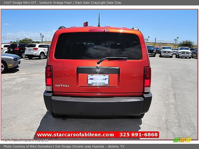 Sunburst Orange Pearl / Dark Slate Gray/Light Slate Gray 2007 Dodge Nitro SXT