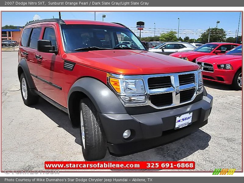 Sunburst Orange Pearl / Dark Slate Gray/Light Slate Gray 2007 Dodge Nitro SXT