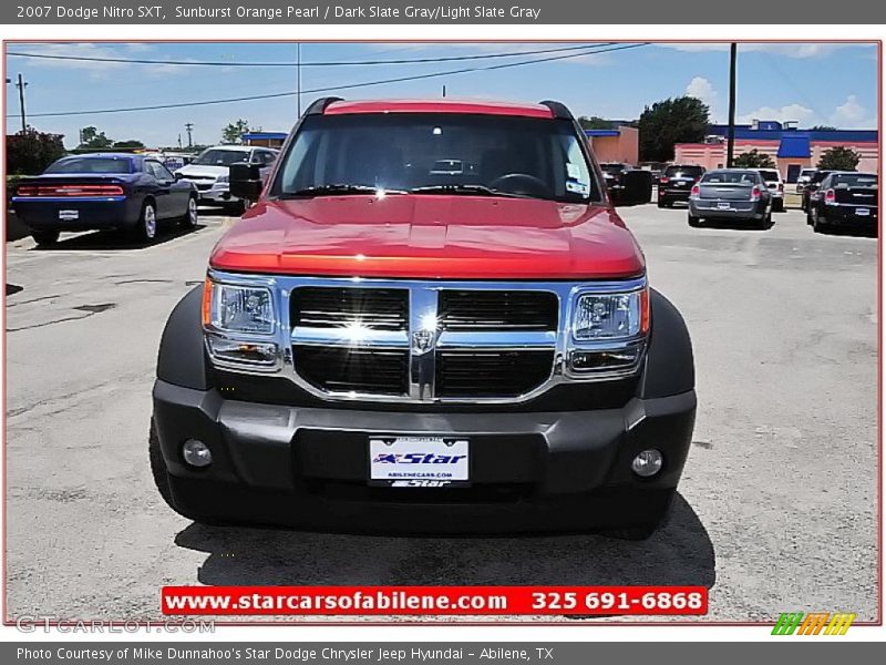 Sunburst Orange Pearl / Dark Slate Gray/Light Slate Gray 2007 Dodge Nitro SXT