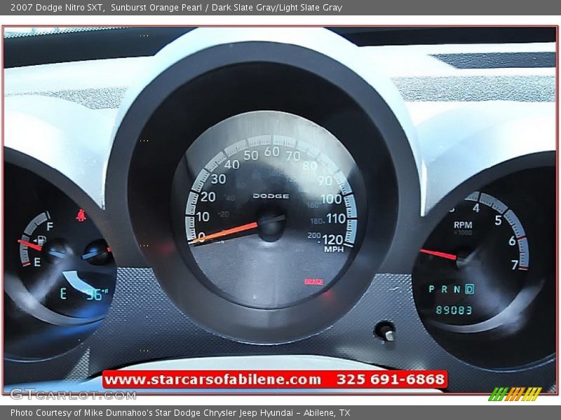 Sunburst Orange Pearl / Dark Slate Gray/Light Slate Gray 2007 Dodge Nitro SXT
