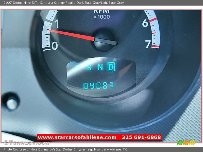 Sunburst Orange Pearl / Dark Slate Gray/Light Slate Gray 2007 Dodge Nitro SXT