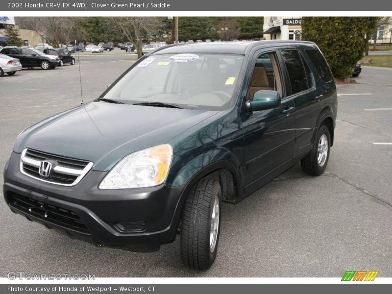 Clover Green Pearl / Saddle 2002 Honda CR-V EX 4WD