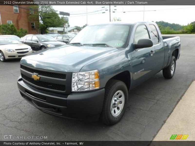 Blue Granite Metallic / Dark Titanium 2012 Chevrolet Silverado 1500 Work Truck Extended Cab 4x4