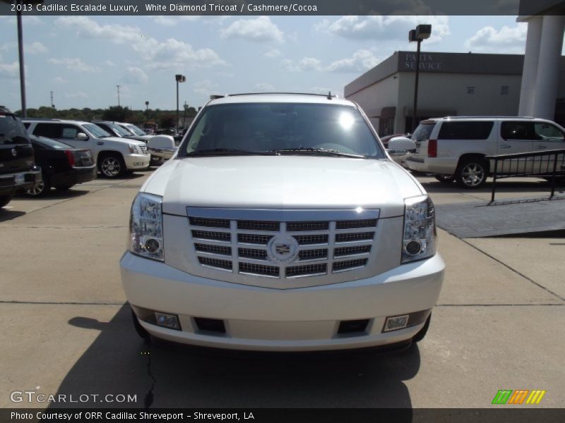 White Diamond Tricoat / Cashmere/Cocoa 2013 Cadillac Escalade Luxury