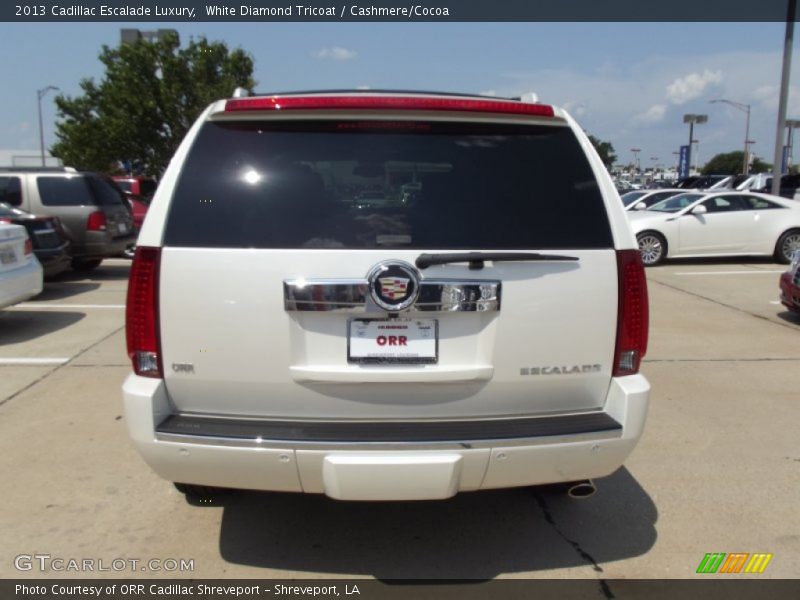 White Diamond Tricoat / Cashmere/Cocoa 2013 Cadillac Escalade Luxury