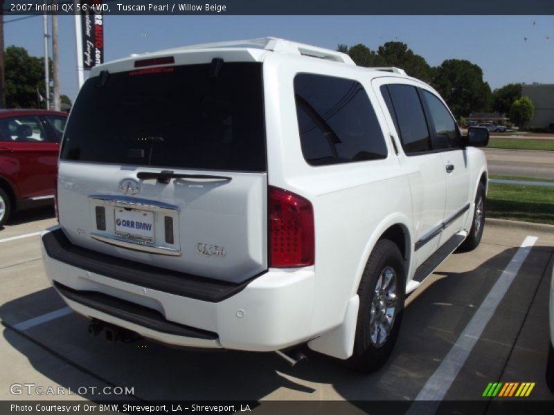 Tuscan Pearl / Willow Beige 2007 Infiniti QX 56 4WD
