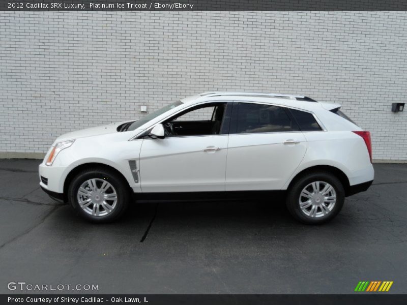 Platinum Ice Tricoat / Ebony/Ebony 2012 Cadillac SRX Luxury
