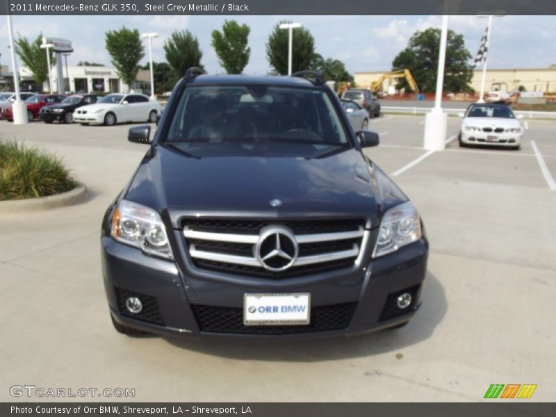 Steel Grey Metallic / Black 2011 Mercedes-Benz GLK 350