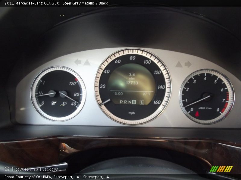 Steel Grey Metallic / Black 2011 Mercedes-Benz GLK 350
