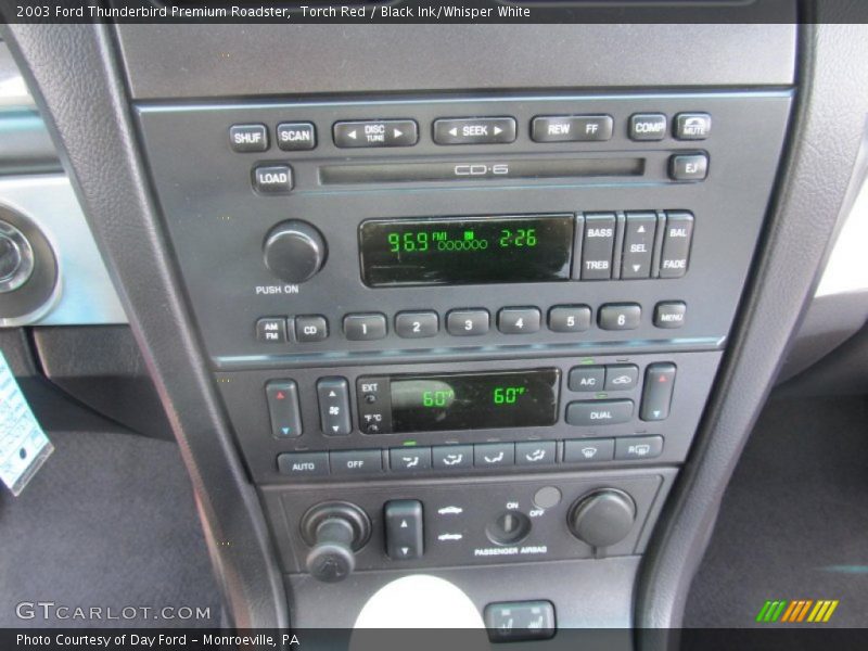 Controls of 2003 Thunderbird Premium Roadster