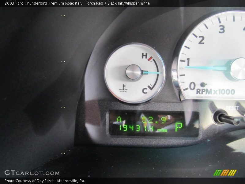 Torch Red / Black Ink/Whisper White 2003 Ford Thunderbird Premium Roadster