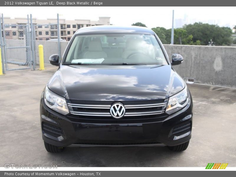 Deep Black Metallic / Beige 2012 Volkswagen Tiguan LE
