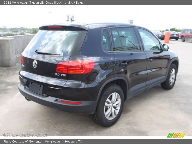 Deep Black Metallic / Beige 2012 Volkswagen Tiguan LE