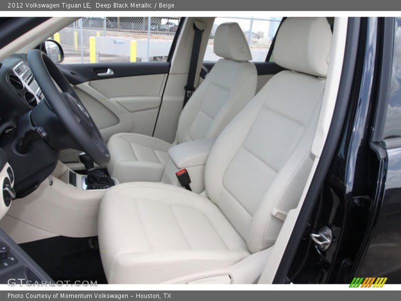 Deep Black Metallic / Beige 2012 Volkswagen Tiguan LE