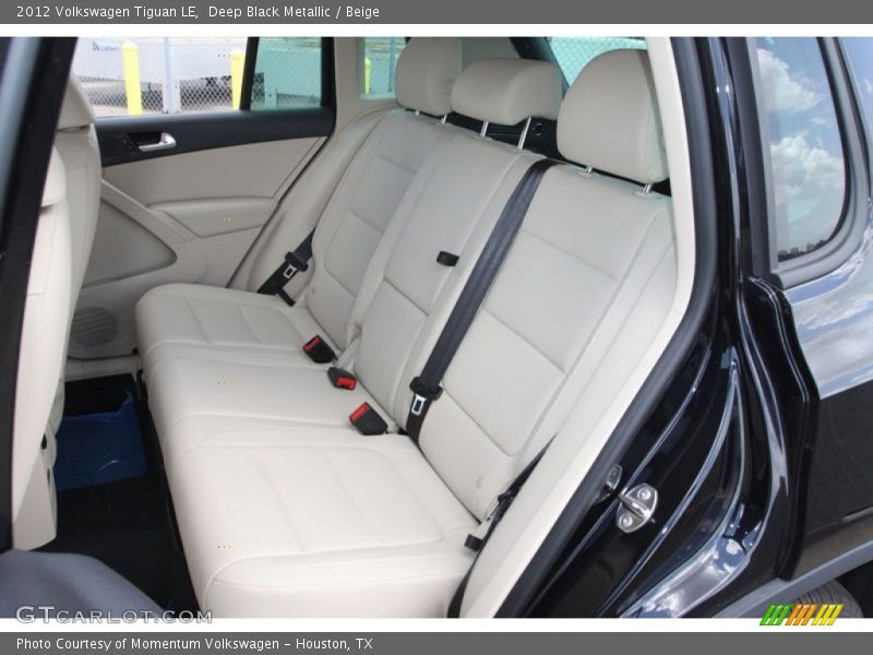 Deep Black Metallic / Beige 2012 Volkswagen Tiguan LE
