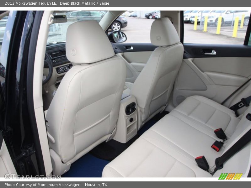 Deep Black Metallic / Beige 2012 Volkswagen Tiguan LE