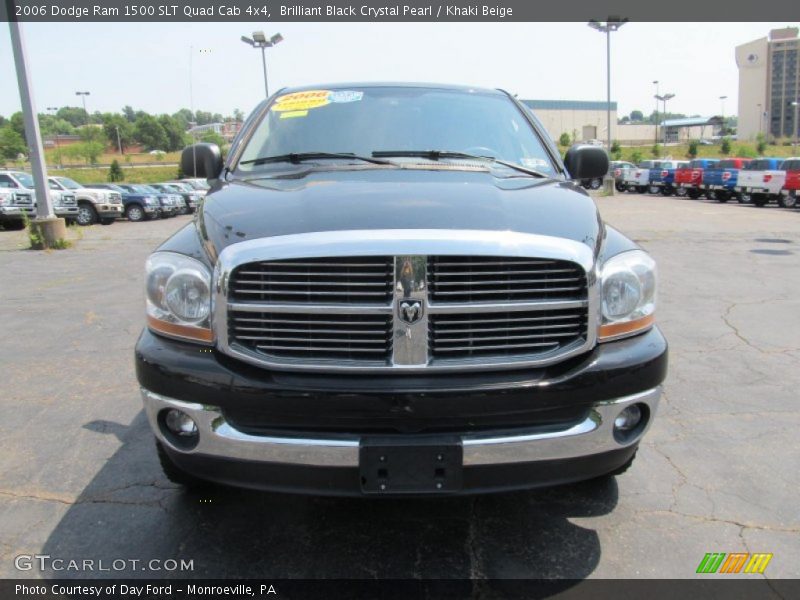 Brilliant Black Crystal Pearl / Khaki Beige 2006 Dodge Ram 1500 SLT Quad Cab 4x4