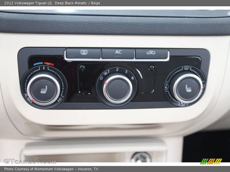 Deep Black Metallic / Beige 2012 Volkswagen Tiguan LE