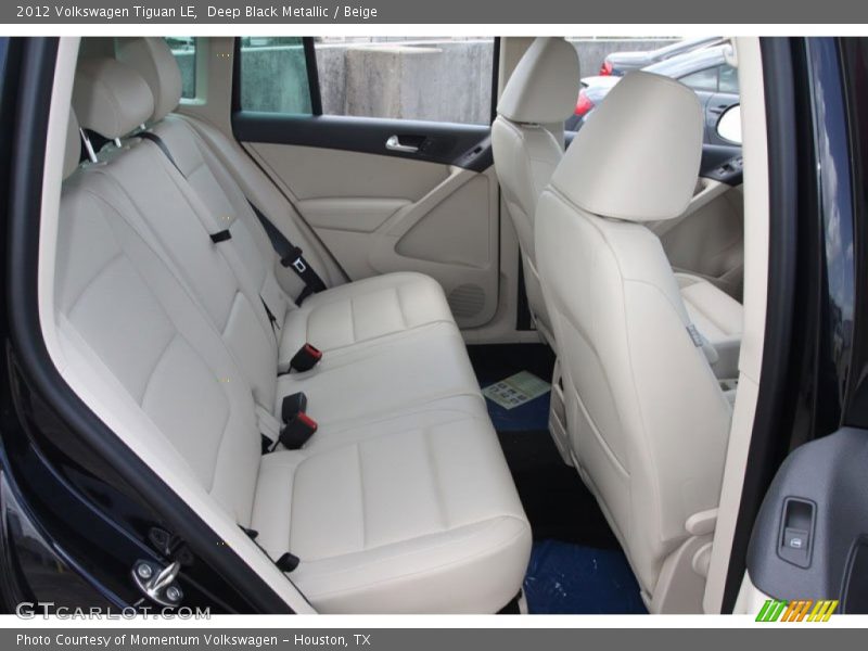 Deep Black Metallic / Beige 2012 Volkswagen Tiguan LE
