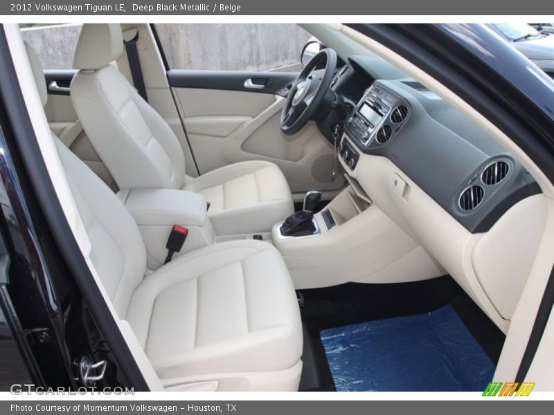 Deep Black Metallic / Beige 2012 Volkswagen Tiguan LE