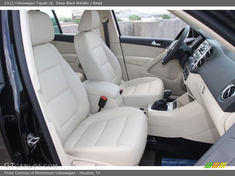 Deep Black Metallic / Beige 2012 Volkswagen Tiguan LE